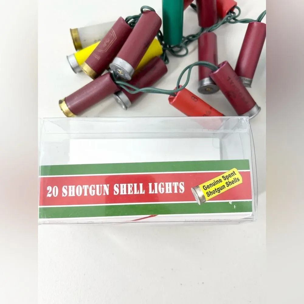 NIB Hobby Lobby 20 Shotgun Shells String Lights Genuine Spent Shotgun Shells